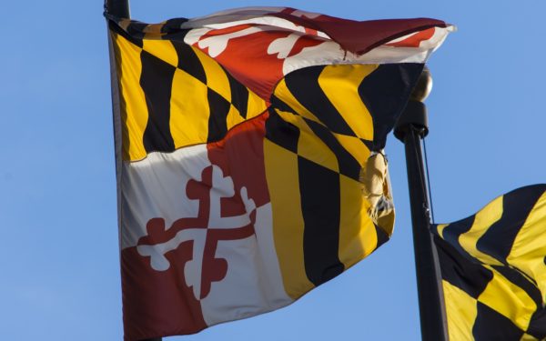 Maryland-flag-blowing-in-wind